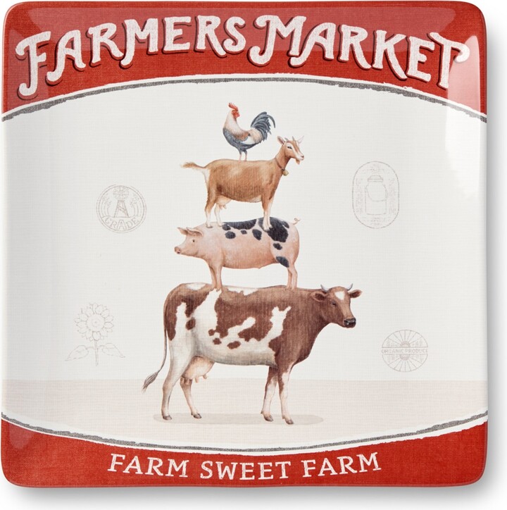Certified International Vintage Farm Square Platter