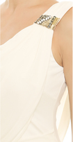 Thumbnail for your product : Badgley Mischka Gown with Beaded Shoulder