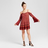 Thumbnail for your product : Xhilaration Women's Lace-up Cold Shoulder Babydoll Juniors')