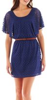 Thumbnail for your product : My Michelle Short-Sleeve Belted Blouson Dress
