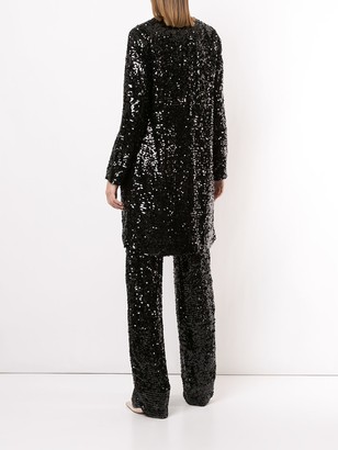 Sally LaPointe Sequin Duster Coat