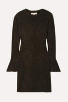 Thumbnail for your product : MICHAEL Michael Kors Ribbed Lurex Mini Dress - Black