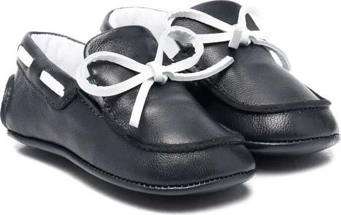 Emporio Armani Kids Bow-Embellished Crib Shoes