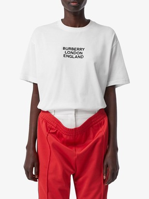Burberry embroidered logo oversized T-shirt