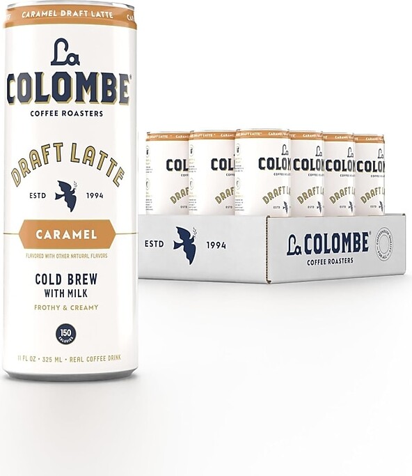 La Colombe Coffee La Colombe Draft Caramel Latte Caffeinated Cold Brew Coffee, Medium Roast, 11 oz., 12/Carton (PPPURC1216)