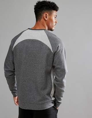 Jack Wills Sporting Goods Seagrave Color Block Crew Neck Sweater In Gray