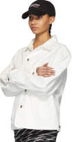 Thumbnail for your product : Balenciaga White Denim Logo Jacket