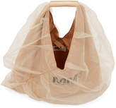 Thumbnail for your product : MM6 MAISON MARGIELA Beige Tulle-Covered Triangle Tote