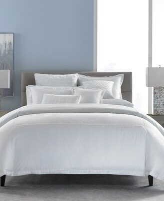 Hotel Collection Embroidered Frame White Duvet Cover, King, Created for Macy's Bedding