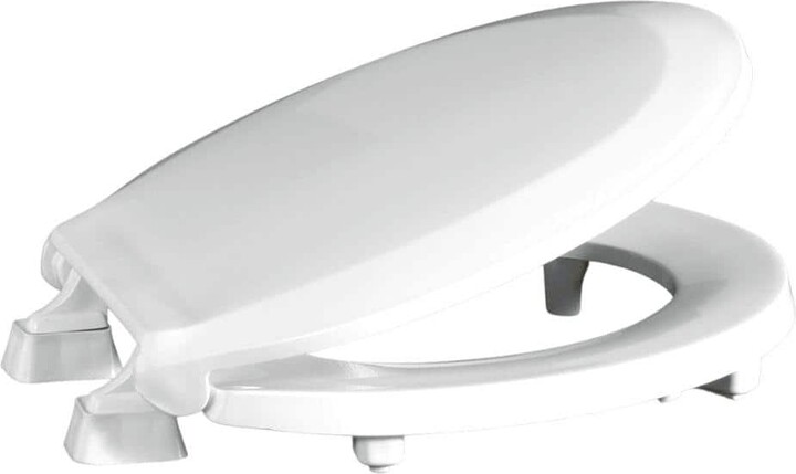 Centoco ADA Compliant Round Raised Toilet Seat with Cover in White