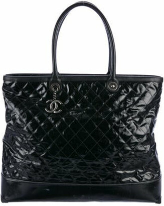 Chanel Leather-Trimmed Quilted Tote