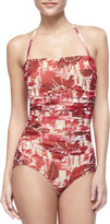 Thumbnail for your product : Jean Paul Gaultier Ruched Floral-Print One-Piece Swimsuit