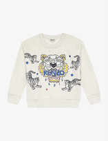 Thumbnail for your product : Kenzo Tiger logo cotton sweatshirt 4-14 years