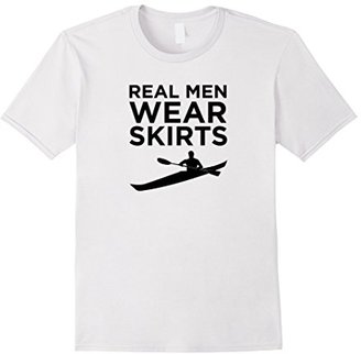 Men's Ocean Kayaking T SHIRT for Sea Kayaker; Real Men Wear SKIRTS 3XL