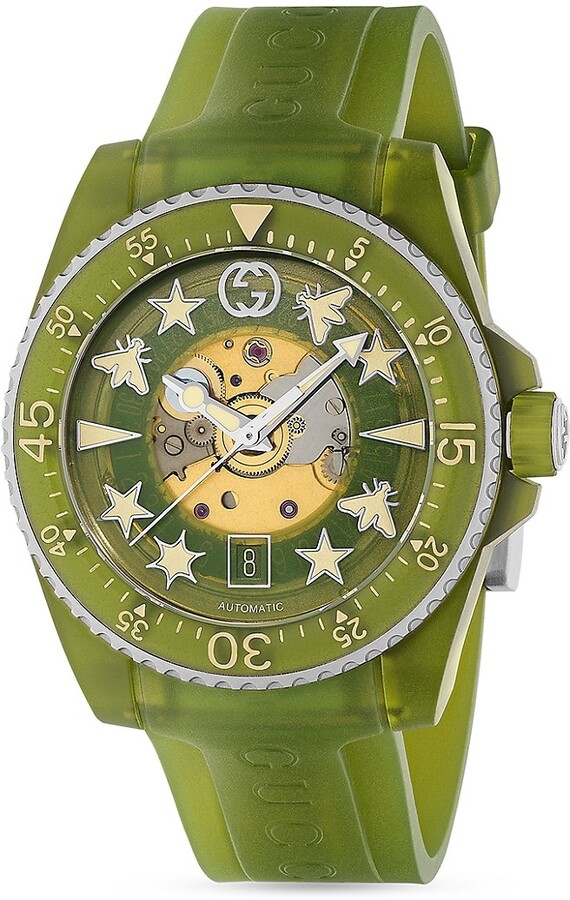 Gucci Dive Stainless Steel Rubber Watch ShopStyle