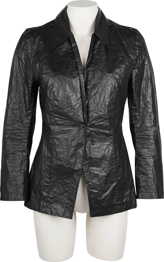 Ann Demeulemeester S/s 1996 Black Polyethylene Blazer – Rare Runway Piece