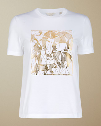 Ted Baker ROBYYIN Endangered animals cotton T-shirt