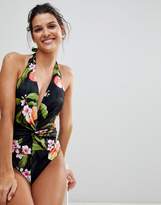 Thumbnail for your product : Ted Baker Twist Swimsuit in Peach Blossom
