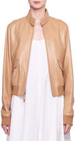 Thumbnail for your product : The Row Erhly Zip-Front Leather Bomber Jacket