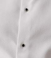Thumbnail for your product : Reiss MARCEL BUTTON-DETAIL SLIM-FIT SHIRT White