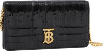 【BURBERRY】LOLA CHAIN WALLET BURBERRY Lambskin Quilted Lola Chain Wallet Black 1470450