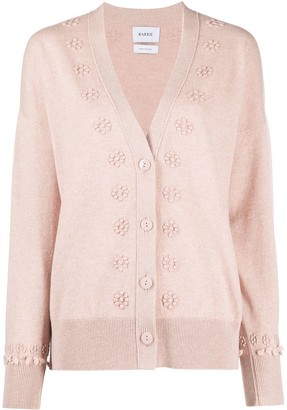 Barrie Floral-Embroidered Cashmere Cardigan