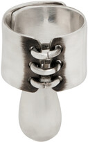 Thumbnail for your product : Ann Demeulemeester Silver Locking Pearl Ring