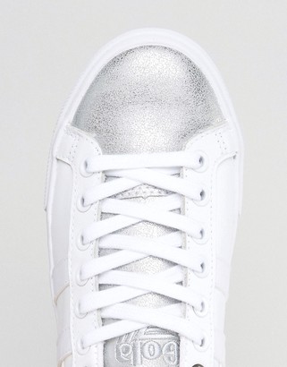 Gola Orchid White And Silver Sneakers