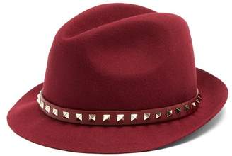 Valentino Rockstud fur-felt hat