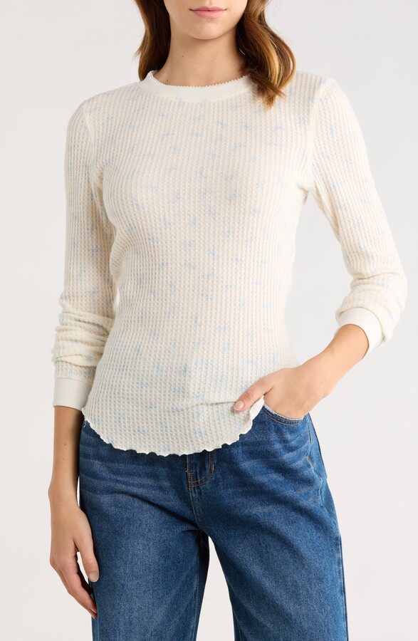 Abound Long Sleeve Waffle Knit Top