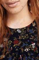 Thumbnail for your product : Madewell Finch Floral Sheer Sleeve Ruffle Peplum Top