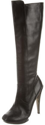 Nicholas Kirkwood Square-Toe Leather Boots