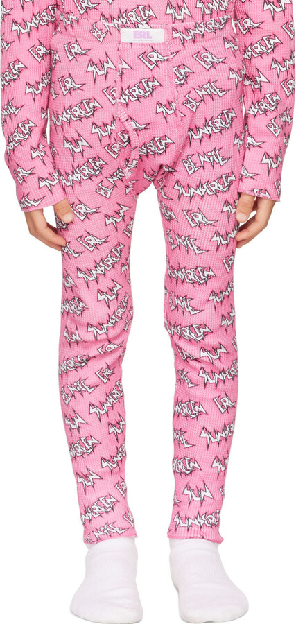 ERL Kids Pink Waffle Pants