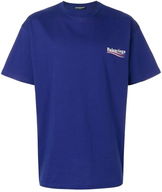 Balenciaga T Shirt Blue Men Shop The World S Largest Collection Of Fashion Shopstyle