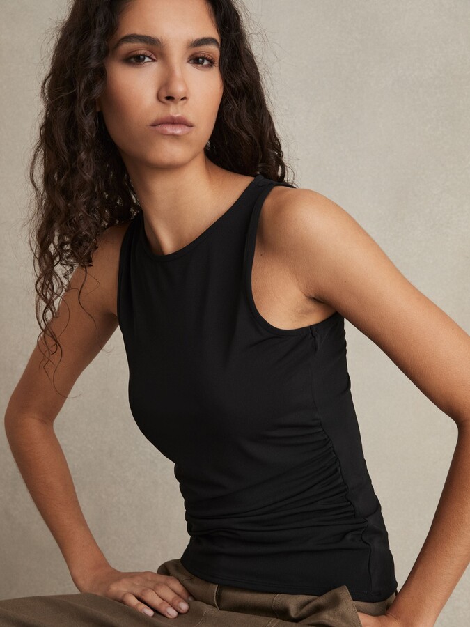 Reiss Ruched-side Jersey Top