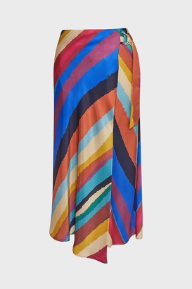 Karen Millen Rainbow Stripe Midi Skirt