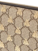Thumbnail for your product : Gucci GG Supreme Logo And Bee Wallet - Beige Multi