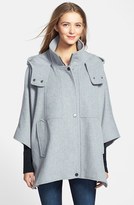 Thumbnail for your product : DKNY 'Blythe' Hooded Wool Blend Cape
