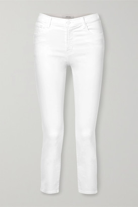 J Brand Ruby Cropped High-rise Straight-leg Jeans - White