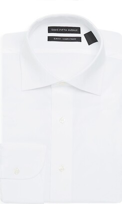 Saks Fifth Avenue Made in Italy Saks Fifth Avenue Men's Slim-Fit Cotton Dress Shirt
