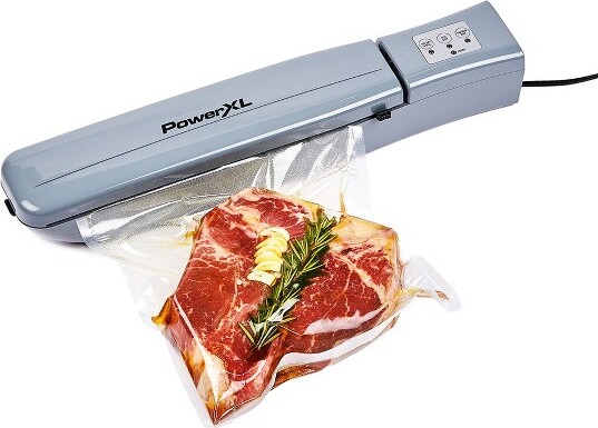 PowerXL PowerXLDuoNutrisealerVacuumSealer:GrayFoodSealerMachine,Metal&Plastic,SpotClean,90-DayWarranty