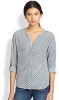 Thumbnail for your product : Joie Medallion-Print Silk Poet Blouse