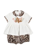 Thumbnail for your product : MonnaLisa Cotton Jersey Dress & Satin Shorts