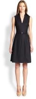 Thumbnail for your product : Akris Punto Belted Pinstripe Dress