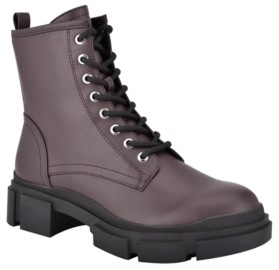 wine colored combat boots