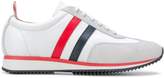 Thumbnail for your product : Thom Browne Running Shoe With Red, White And Blue Stripe In Cotton Blend Tech