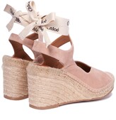 Thumbnail for your product : Chloé Ingrid suede espadrille wedges