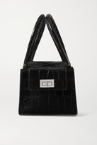 Thumbnail for your product : Bzees Sabrina Small Croc-effect Leather Tote