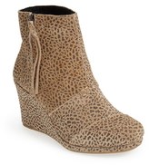 Thumbnail for your product : Toms 'Desert - Cheetah' Suede Wedge Bootie (Women)