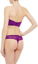 Thumbnail for your product : La Perla Lace And Satin-trimmed Stretch-jersey Plunge Bra